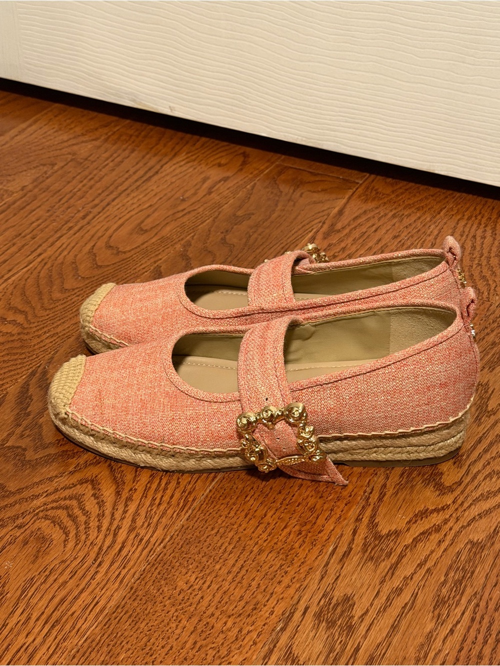 NEW Sam Edelman Maddy Espadrille Mary Jane- Coral Pink- Size 8